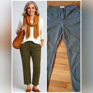 Coldwater Creek | Size 8P | Olive Green Straight-Leg Slimming Jeans (26" Inseam)